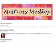 Tablet Screenshot of mistressmedley.blogspot.com