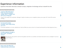 Tablet Screenshot of experienceinformation.blogspot.com