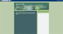 Desktop Screenshot of islamlovers.blogspot.com