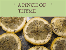 Tablet Screenshot of apinchofthyme.blogspot.com