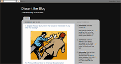 Desktop Screenshot of dissenttheblog.blogspot.com