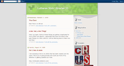 Desktop Screenshot of lutheranlibrarian.blogspot.com