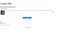 Tablet Screenshot of crystallilies.blogspot.com