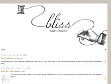 Tablet Screenshot of blisshandmade.blogspot.com