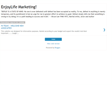 Tablet Screenshot of enjoylifemarketing.blogspot.com