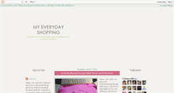 Desktop Screenshot of myeverydayshopping.blogspot.com