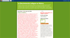 Desktop Screenshot of discriminacionindigenamexico.blogspot.com