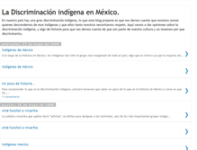 Tablet Screenshot of discriminacionindigenamexico.blogspot.com