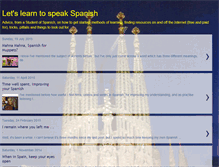 Tablet Screenshot of letslearntospeakspanish.blogspot.com