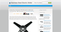 Desktop Screenshot of lowcoststainlesssteelelectricskillet.blogspot.com