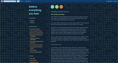 Desktop Screenshot of believeeverything.blogspot.com