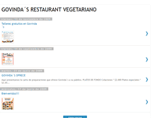 Tablet Screenshot of govindasrestaurant.blogspot.com