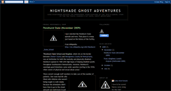 Desktop Screenshot of nightshadeghostadventures.blogspot.com