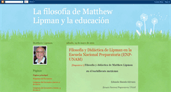 Desktop Screenshot of lipmanenseanzafilosofiaybachillerato.blogspot.com