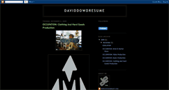 Desktop Screenshot of daviddowdresume.blogspot.com