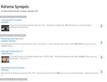 Tablet Screenshot of kdrama-synopsis.blogspot.com