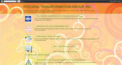 Desktop Screenshot of integraltransformationgroupinc.blogspot.com