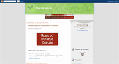 Desktop Screenshot of mateuscoelhoblog.blogspot.com