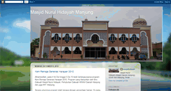 Desktop Screenshot of masjid-hidayah.blogspot.com