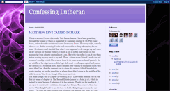 Desktop Screenshot of confessinglutheran.blogspot.com