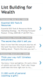 Mobile Screenshot of listbuildingforwealth.blogspot.com