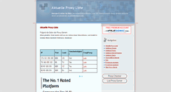 Desktop Screenshot of aktuelle-proxy-liste.blogspot.com