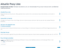 Tablet Screenshot of aktuelle-proxy-liste.blogspot.com