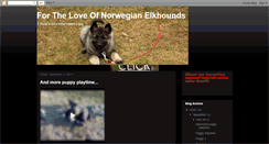 Desktop Screenshot of loveofnorwegianelkhounds.blogspot.com