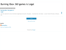 Tablet Screenshot of burningxbox360-games.blogspot.com