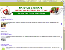 Tablet Screenshot of highcholesterolsolution.blogspot.com