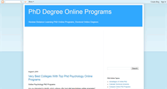 Desktop Screenshot of phddegreeonlineprograms.blogspot.com