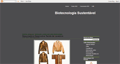 Desktop Screenshot of biotecnologiasustentavel.blogspot.com