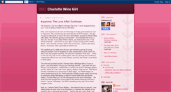 Desktop Screenshot of charlottewinegirl.blogspot.com