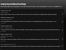 Tablet Screenshot of maryreynoldsunionbay.blogspot.com