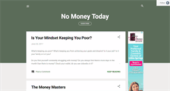 Desktop Screenshot of nomoneytoday.blogspot.com