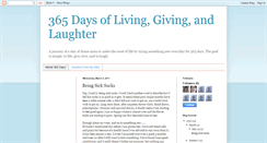 Desktop Screenshot of 365daysoflivinggivingandlaughter.blogspot.com