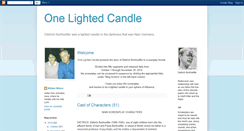 Desktop Screenshot of onelightedcandle.blogspot.com