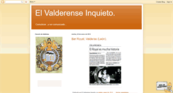 Desktop Screenshot of elvalderenseinquieto.blogspot.com