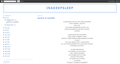 Desktop Screenshot of inadeepsleep.blogspot.com