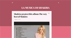 Desktop Screenshot of lamusicadishakira.blogspot.com