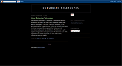 Desktop Screenshot of dobsoniantelescopes.blogspot.com