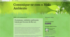 Desktop Screenshot of comuniquecomomeioambiente.blogspot.com