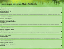 Tablet Screenshot of comuniquecomomeioambiente.blogspot.com