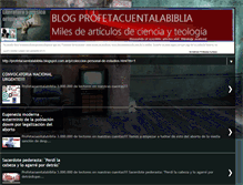 Tablet Screenshot of profetacuentalabiblia.blogspot.com