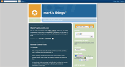 Desktop Screenshot of marksthings.blogspot.com