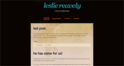 Desktop Screenshot of lesliereavely.blogspot.com