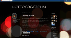 Desktop Screenshot of letterography.blogspot.com