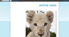 Desktop Screenshot of animal-news20.blogspot.com