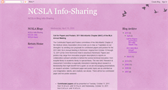 Desktop Screenshot of ncslainfoshare.blogspot.com