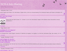 Tablet Screenshot of ncslainfoshare.blogspot.com